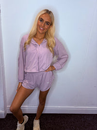Lilac run jacket & short