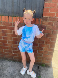 Girls Running tshirt & short set