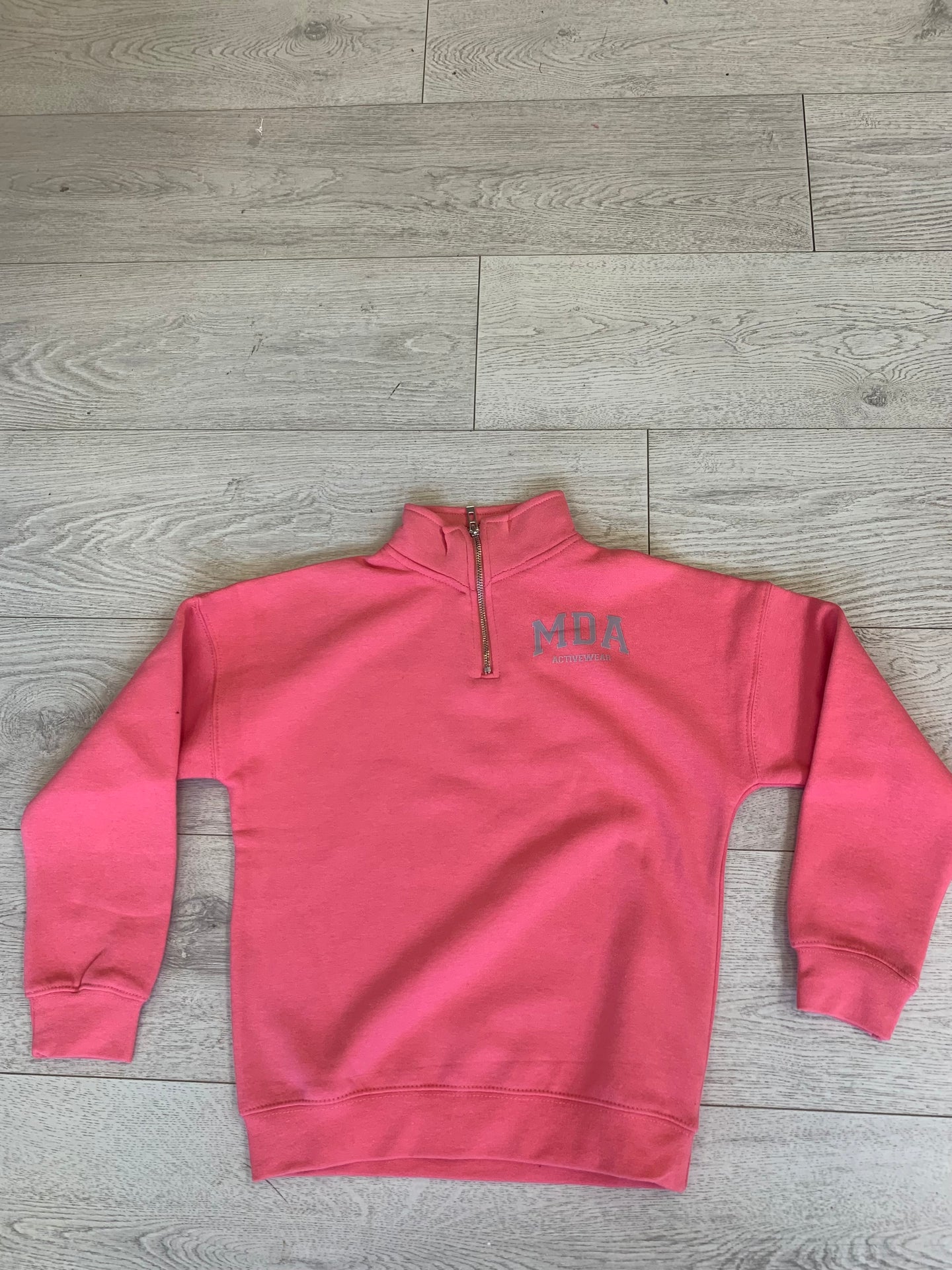 Mda half zip kids pink/grey