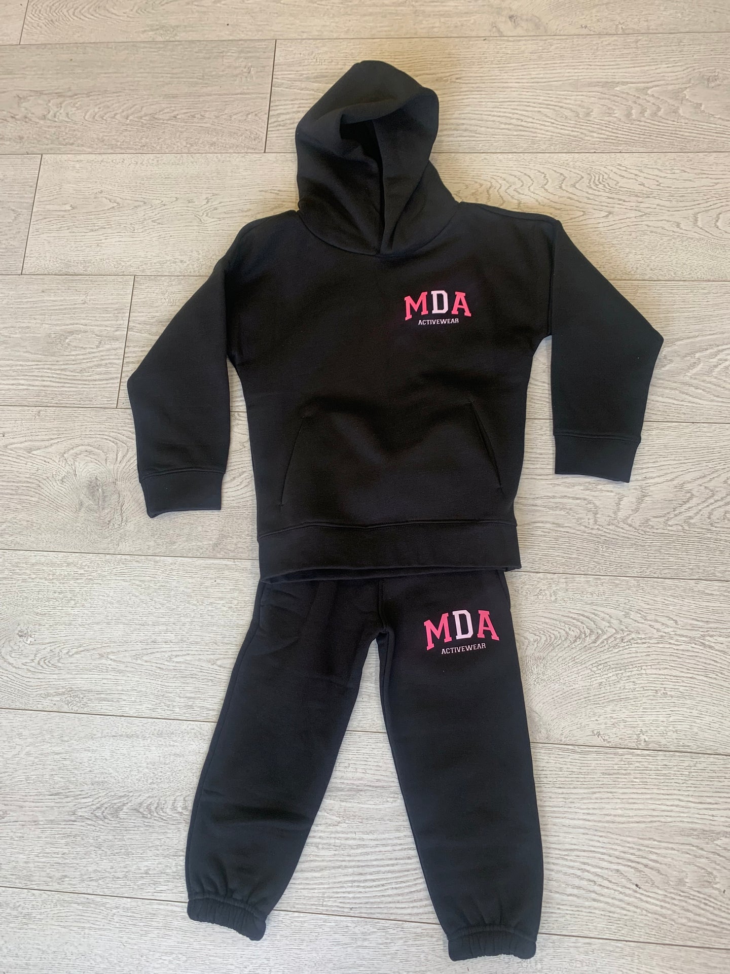 Mda kids hoodie black & pink