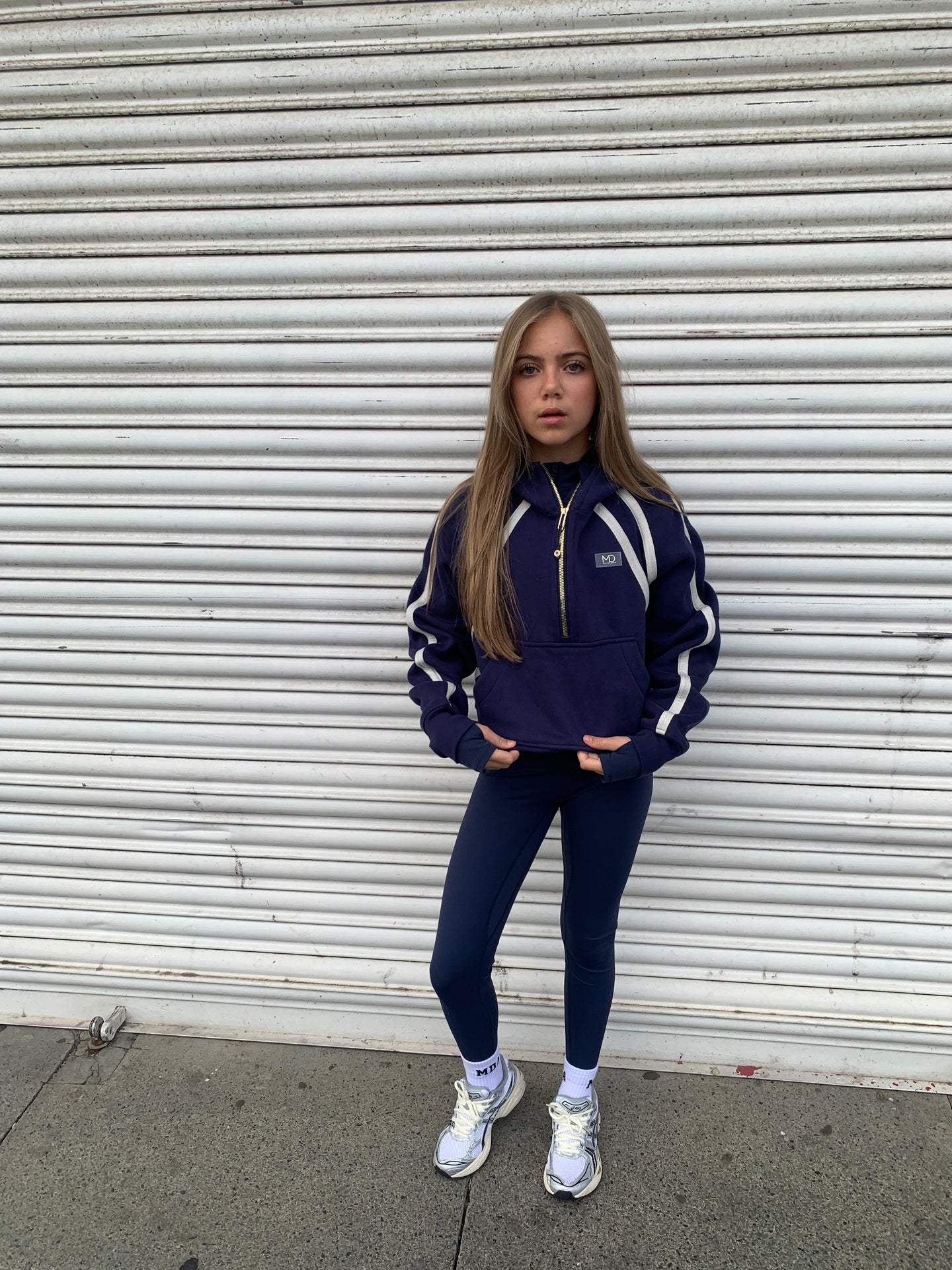 Lulu tennis hoodie stripe