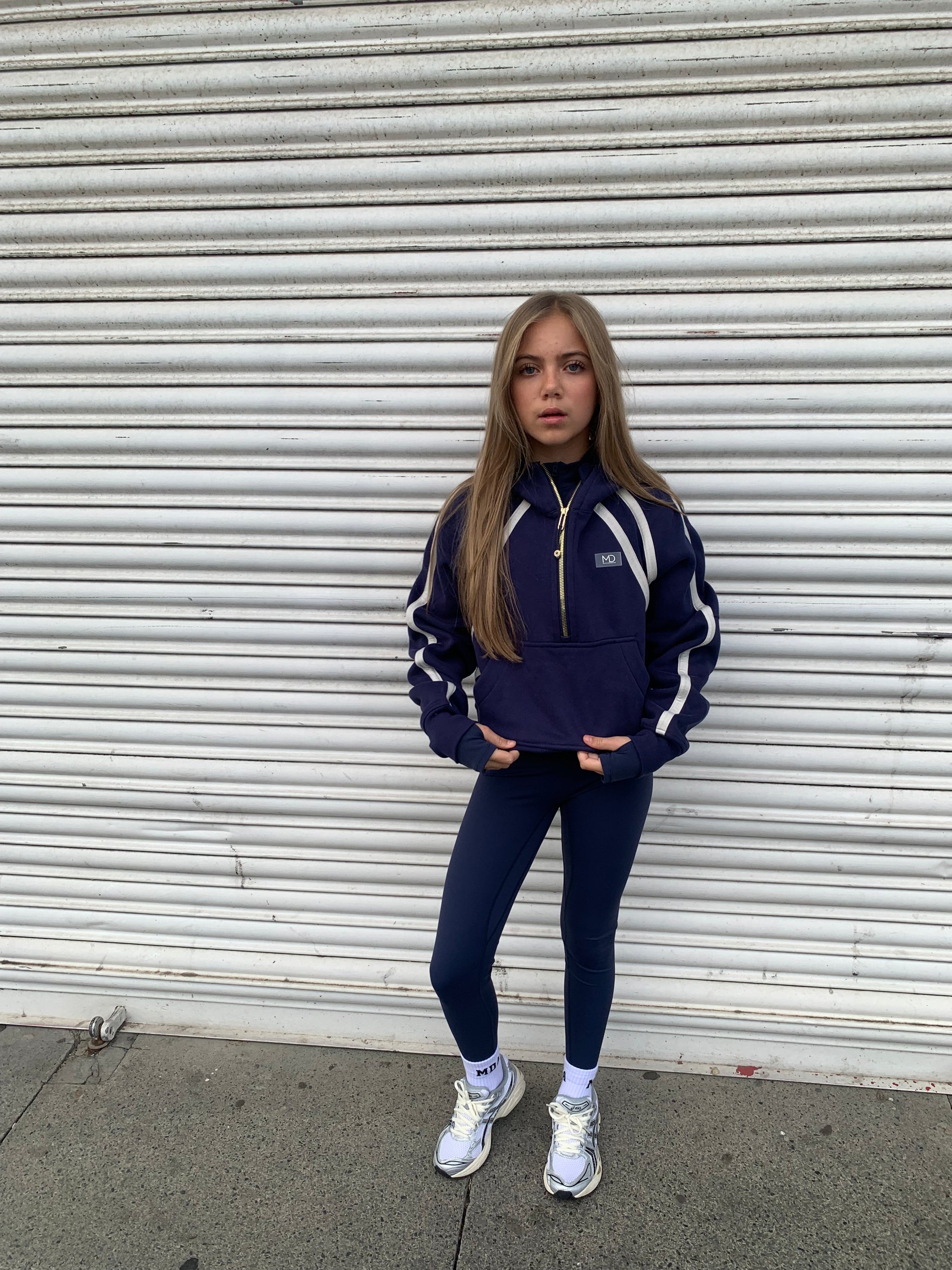 Lulu tennis hoodie stripe