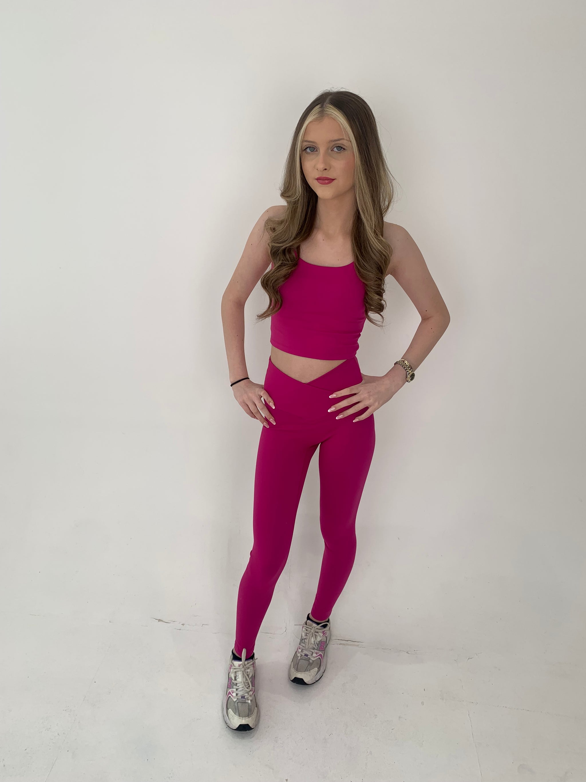 Yoga set fuchsia pink
