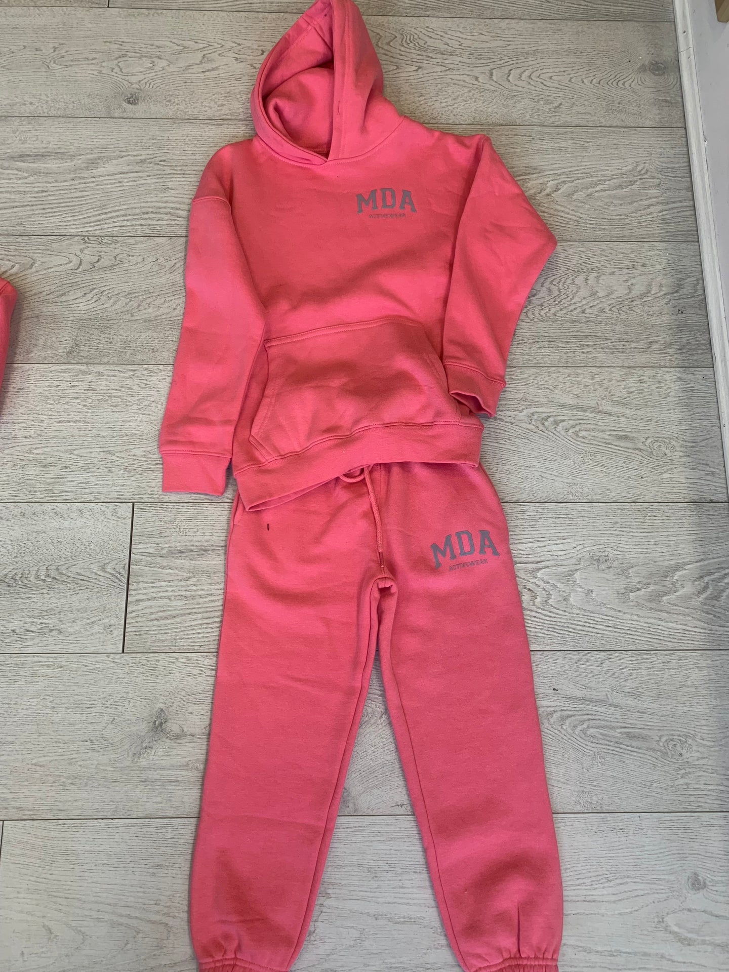 Mda hoodie pink/grey