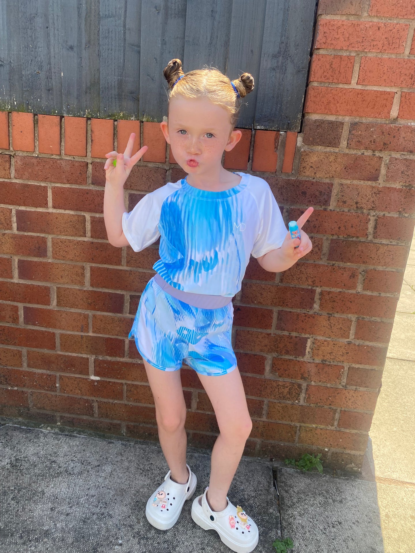 Girls Running tshirt & short set