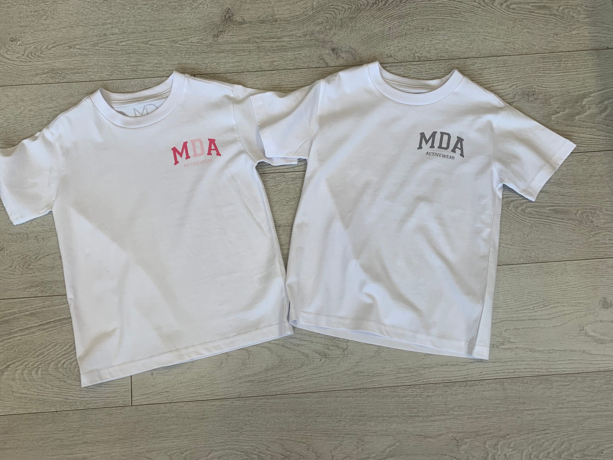 Mda kids T-shirt white & pink
