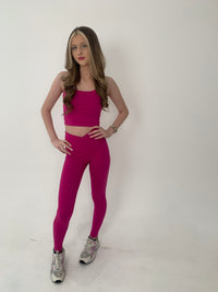 Yoga set fuchsia pink