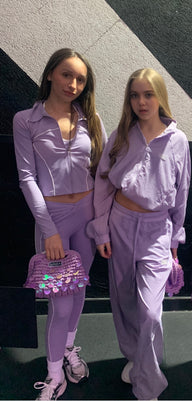 Lilac pipping 3 piece gym set